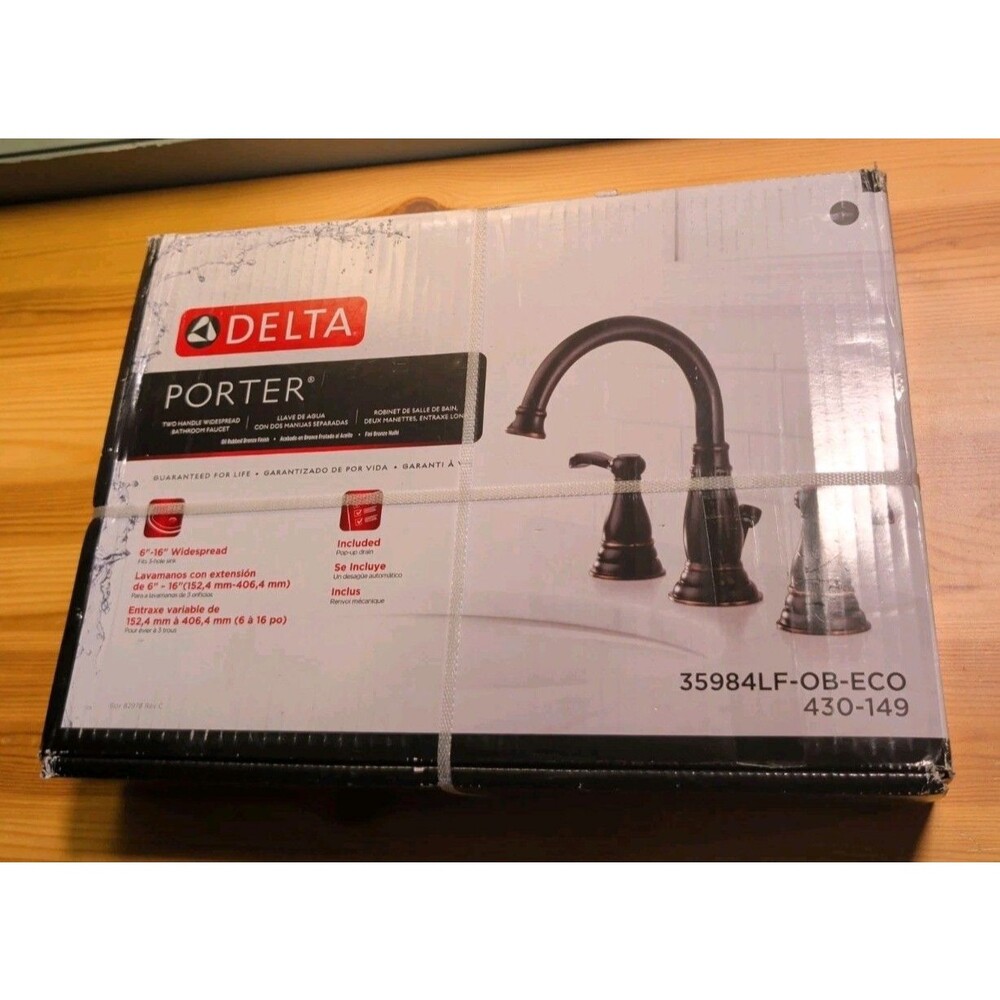 Delta Porter Widespread 2-Handle Bathroom Faucet in Oil Rubbed Bronze